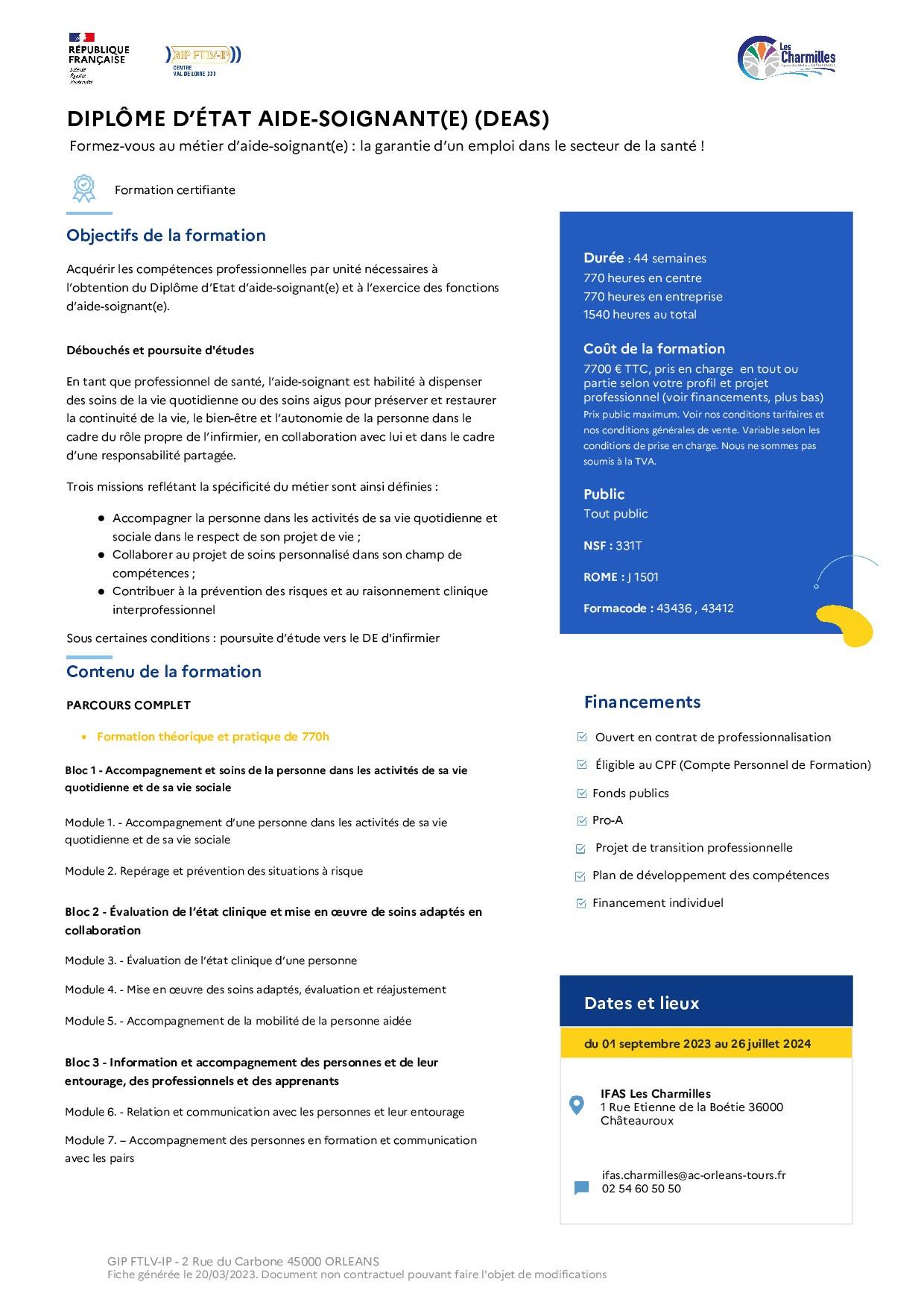 Fiche formation diplome detat aide soignant e deas charmilles 001